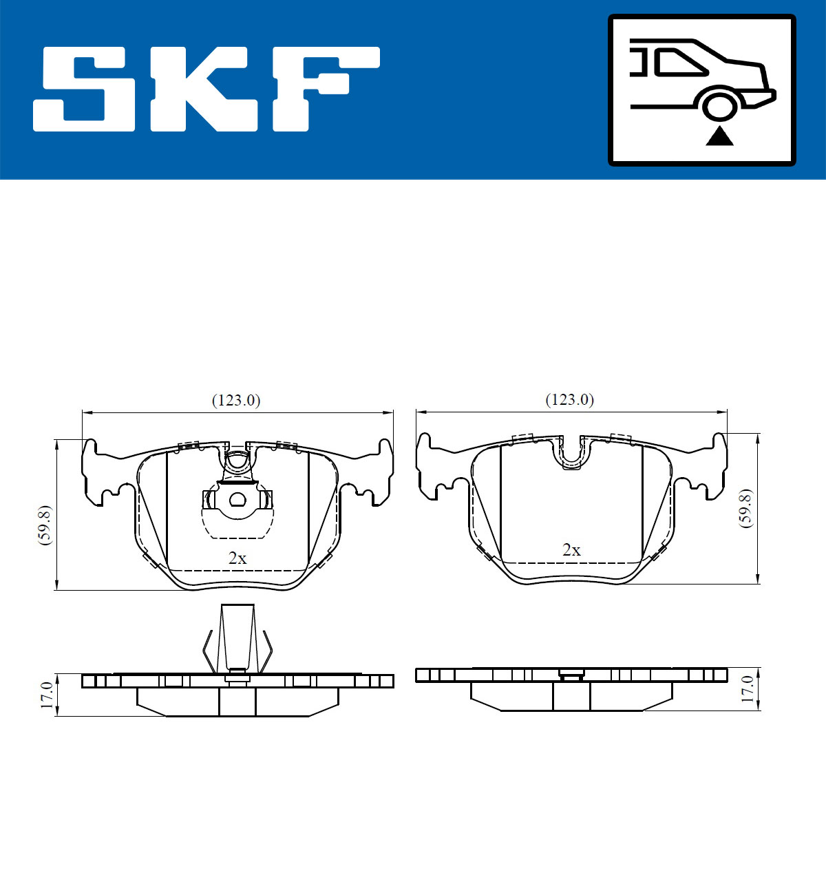 Placute frana SKF VKBP90279